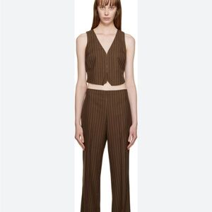 Reformation Cohen vest & pant set striped